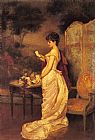 Auguste Toulmouche Famous Paintings - The Love Letter
